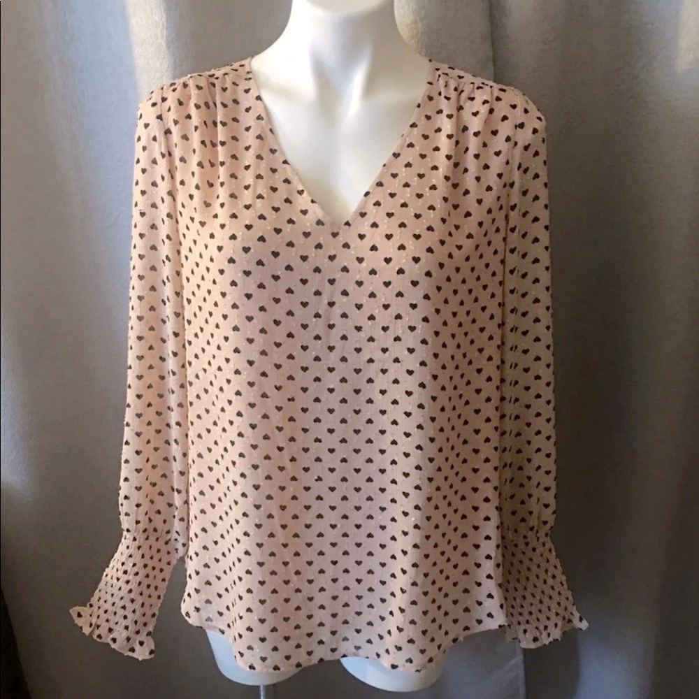 Rachel Zoe Heart Top Blouse Shirt - Picture 1 of 7